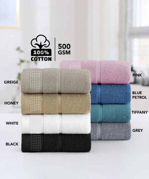 Towel DORMA w border 500gsm